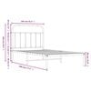 vidaXL Metal Bed Frame without Mattress with Headboard White 100x190cm