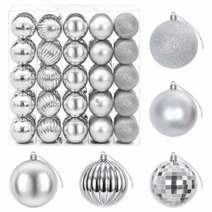 vidaXL Christmas Ball Set 50 pcs Silver Dia. 8 cm Polystyrene