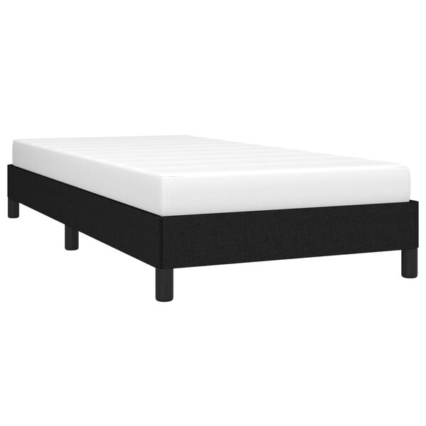 vidaXL Bed Frame without Mattress Black 90x190 cm Single Single Fabric