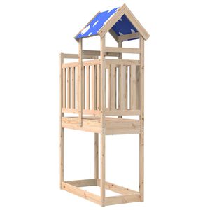 vidaXL Play Tower Brown 52.5 x 110.5 x 215 cm Solid Pine Wood
