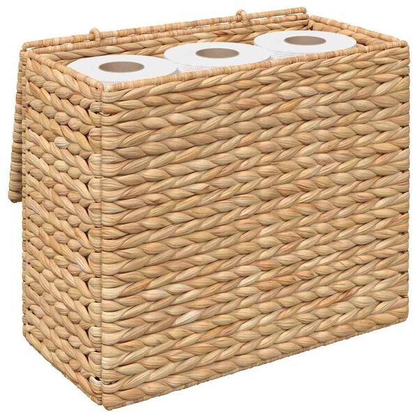 vidaXL Toilet Roll Holder Natural 36 x 18 x 31 cm Water hyacinth