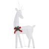 vidaXL Christmas Reindeers 6 pcs White Cold White Mesh