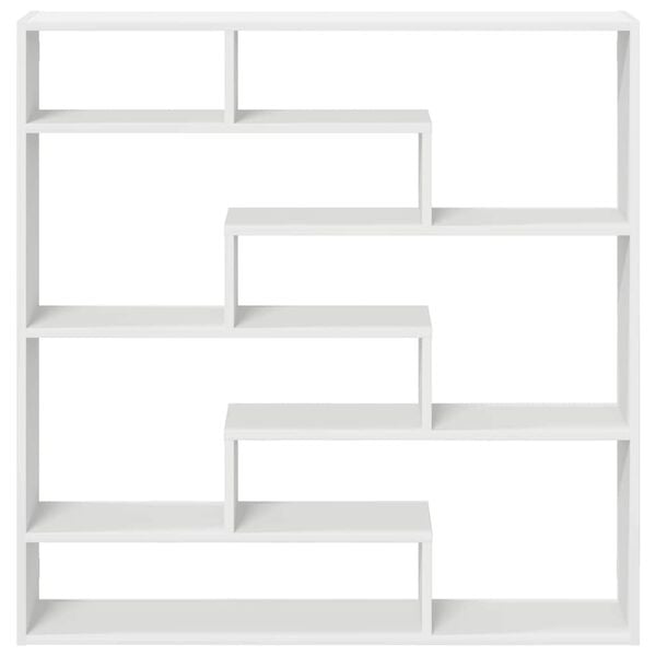 vidaXL Wall Cube Shelf 7 Compartments White Engineered Wood