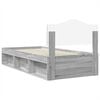 vidaXL Bed Frame Grey Sonoma 100 x 200 cm Solid Pine Wood