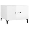 vidaXL Coffee Tables with Metal Legs 2 pcs High Gloss White 50x50x40 cm