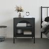 vidaXL Nightstand Black 50x35x60 cm Glass and Steel