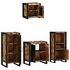 vidaXL Bathroom Furniture Set with Shelf 4 pcs Brown Solid Mango Wood
