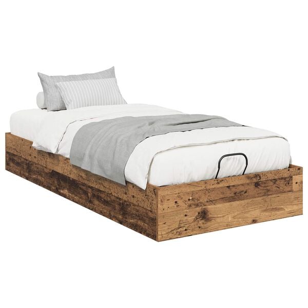 vidaXL Ottoman Bed Frame Old Wood 80.5 x 200 cm Engineered Wood