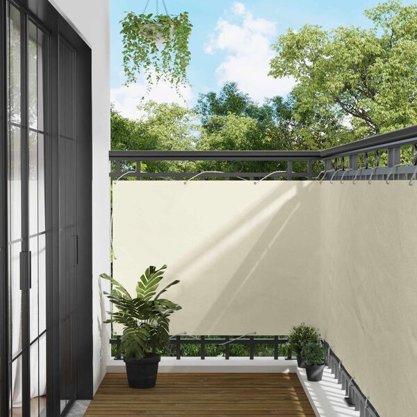 vidaXL Balcony Screen PU coated oxford alu
