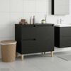 vidaXL Bathroom Cabinet Black Oak 65 x 33 x 60 cm Engineered Wood