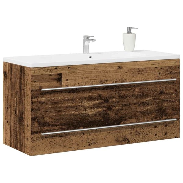 vidaXL Sink cabinet Old Wood 100 x 38.5 x 48 cm Engineered Wood