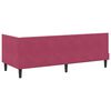 vidaXL Corner Bed Frame with Headboard Wine Red 80 cm x 200 cm Velvet
