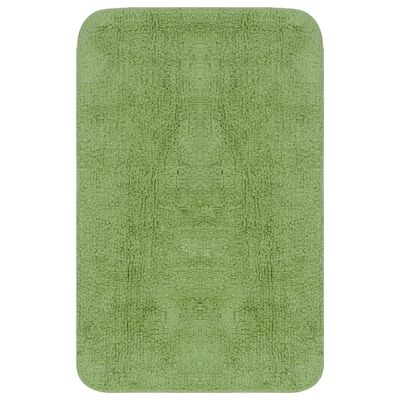 vidaXL Bathroom Mat Set 3 Pieces Fabric Green