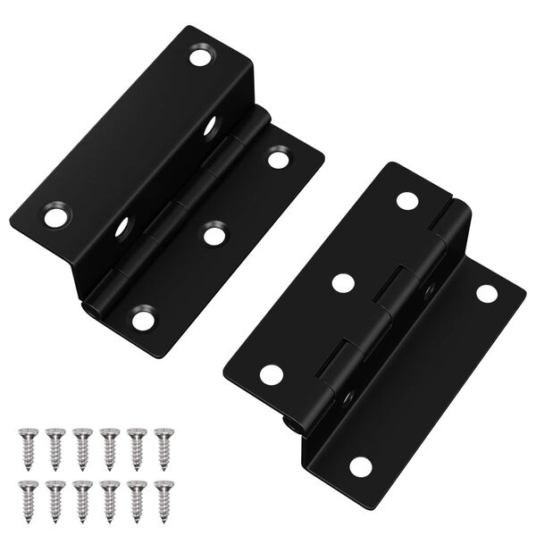 vidaXL Hinge 2 pcs Black 38 x 17 x 60 mm Iron