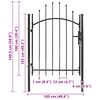 vidaXL Garden Gate Woerden Steel 1x1 m Black