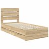 vidaXL Bed Frame with Drawer Sonoma Oak 90 x 200 cm Engineer Wood