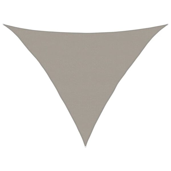 vidaXL Sunshade Sail 160 g/m&sup2; Triangular Light Grey 5x5x6 m HDPE