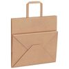 vidaXL Paper Bags 250 pcs with Handles Brown 26x17x25 cm