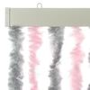 vidaXL Fly Curtain Silver Grey and Pink 100x220 cm Chenille