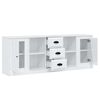vidaXL Sideboards 3 pcs High Gloss White Engineered Wood