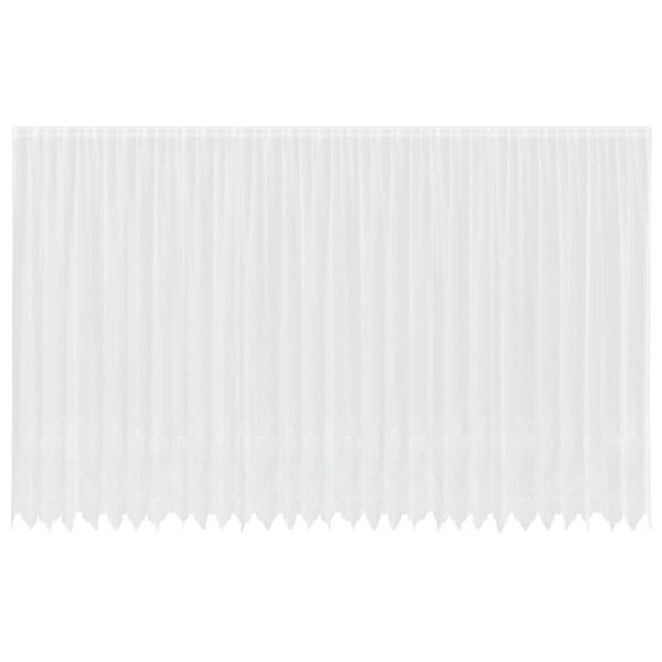 vidaXL Lace Curtain with Curtains Floral White 280 x 750 cm Polyester