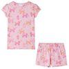 vidaXL Kids' Pyjamas with Short Sleeves Light Pink 92