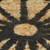 vidaXL Handmade Rug Jute with Black Print 90 cm