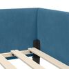 vidaXL Corner Bed Frame with Headboard Blue 100 cm x 200 cm Velvet