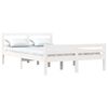 vidaXL Bed Frame without Mattress White Solid Wood 140x200 cm