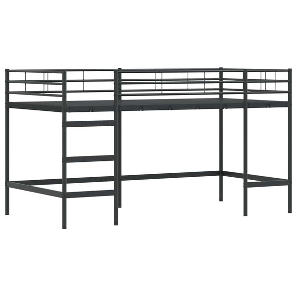 vidaXL Kids'Loft Bed Frame Black 107 x 200 cm