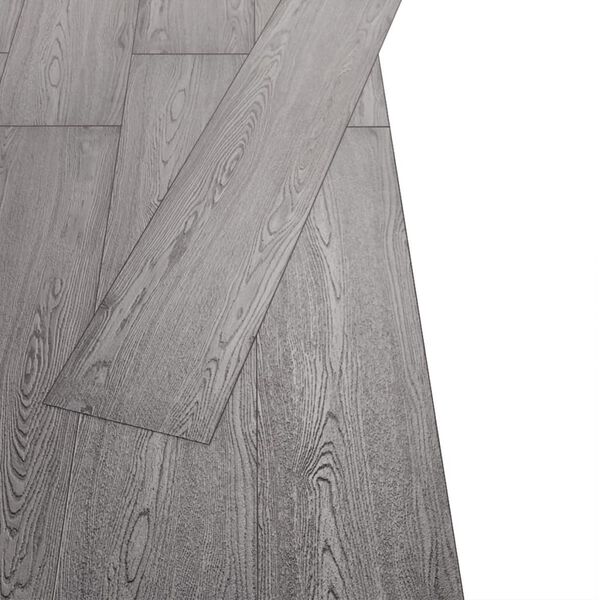 vidaXL Non Self-adhesive PVC Flooring Planks 5.26 m² 2 mm Dark Grey