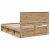 vidaXL Bed Frame Artisian Oak 160 x 200 cm Solid Pine Wood
