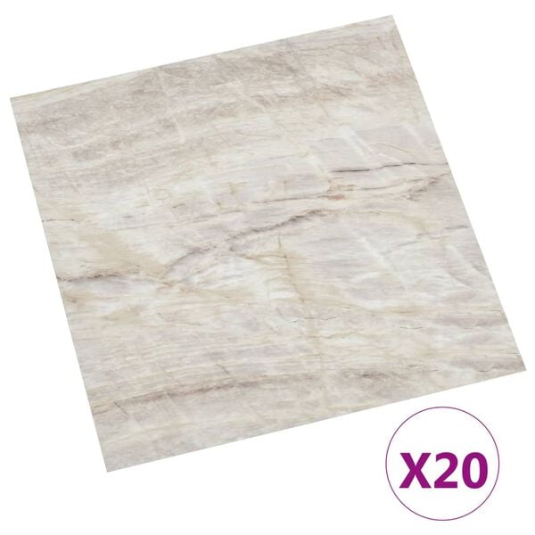 vidaXL Self-adhesive Flooring Planks 20 pcs PVC 1.86 m² Beige