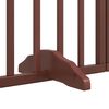vidaXL Dog Gate with Door Foldable 12 Panels Brown 600 cm Poplar Wood