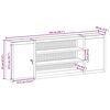 vidaXL Tool Cabinet with Shelf Black and Grey 150 x 20 x 55 cm