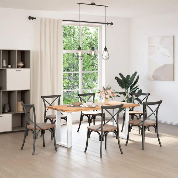 vidaXL Dining Table Legs U-Shaped 2 pcs White 50x(72-73) cm Steel