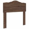 vidaXL Bed Frame with Headboard Brown Oak 75 x 190 cm Solid Pine Wood