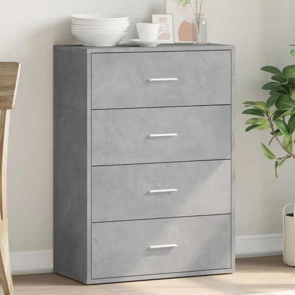 vidaXL Sideboard Concrete Grey 60x31x84 cm Engineered Wood