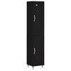 vidaXL Highboard Black 34,5x34x180 cm Engineered Wood