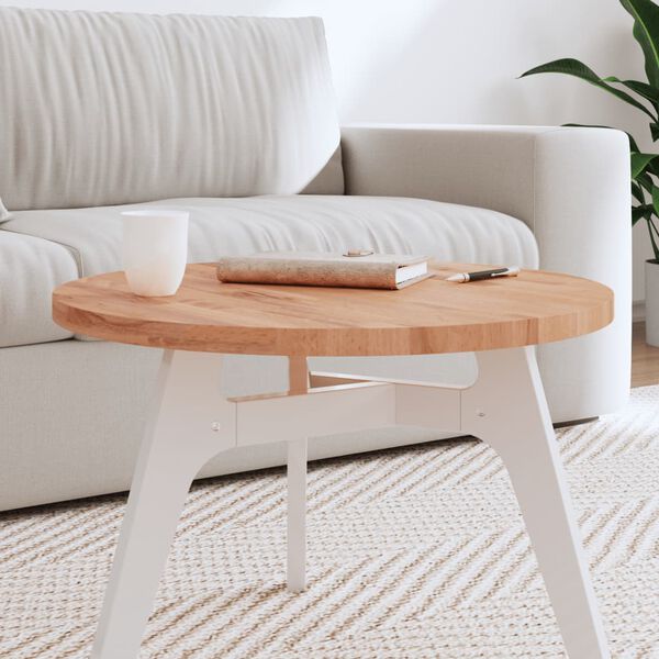 vidaXL Table Top &Oslash;60x2.5 cm Round Solid Wood Beech