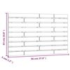vidaXL Wall Headboard Black 96x3x63 cm Solid Wood Pine
