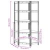 vidaXL 5-Layer Corner Shelf Anthracite Steel&Engineered Wood
