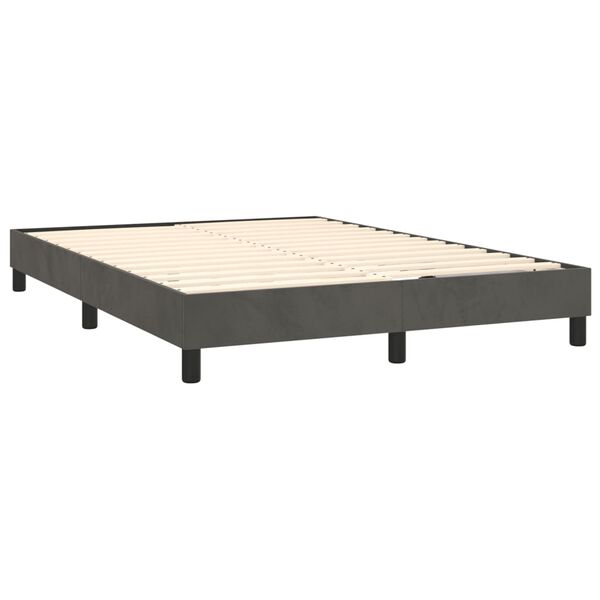 vidaXL Box Spring Bed Frame Dark Grey Double Velvet (UK/IE/FI/NO only)
