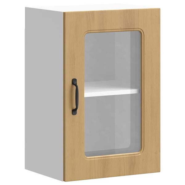 vidaXL Kitchen Wall Cabinet with Glass Door Kalmar Artisan Oak Engineered Wood