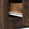 vidaXL Sideboard with Drawer Smoked Oak 71x35x65 cm Engineered Wood