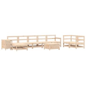 vidaXL 10 Piece Garden Sofa Set Solid Wood Pine