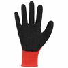 vidaXL Work Gloves 12 pcs Red and Black 7 / S Latex Coating