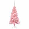 vidaXL Christmas Tree with 150 LEDs with Stand Pink 120 cm PVC