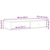 vidaXL Wall Shelf with Drawers Artisian Oak 100x37.5x19 cm Engineered Wood