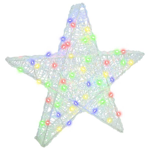 vidaXL 3D Star with 50 LEDs Multicolour 55 x 53.5 x 10 cm Acrylic